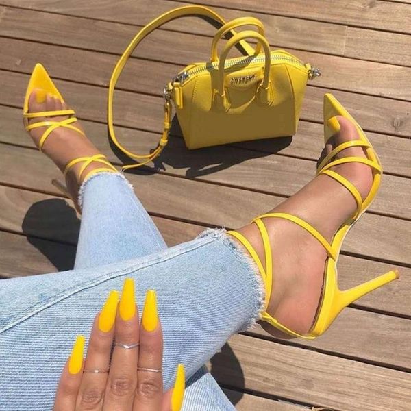 dress shoes women pumps cross tied high heels ladies sandals female shoe stiletto, Black